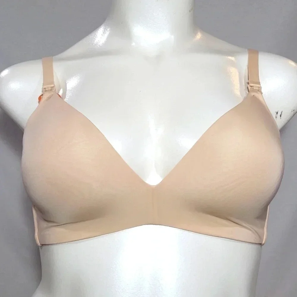 38D Gilligan O'Malley Nursing Maternity Micro Wireless Wire Free‎ Bra Mochachino